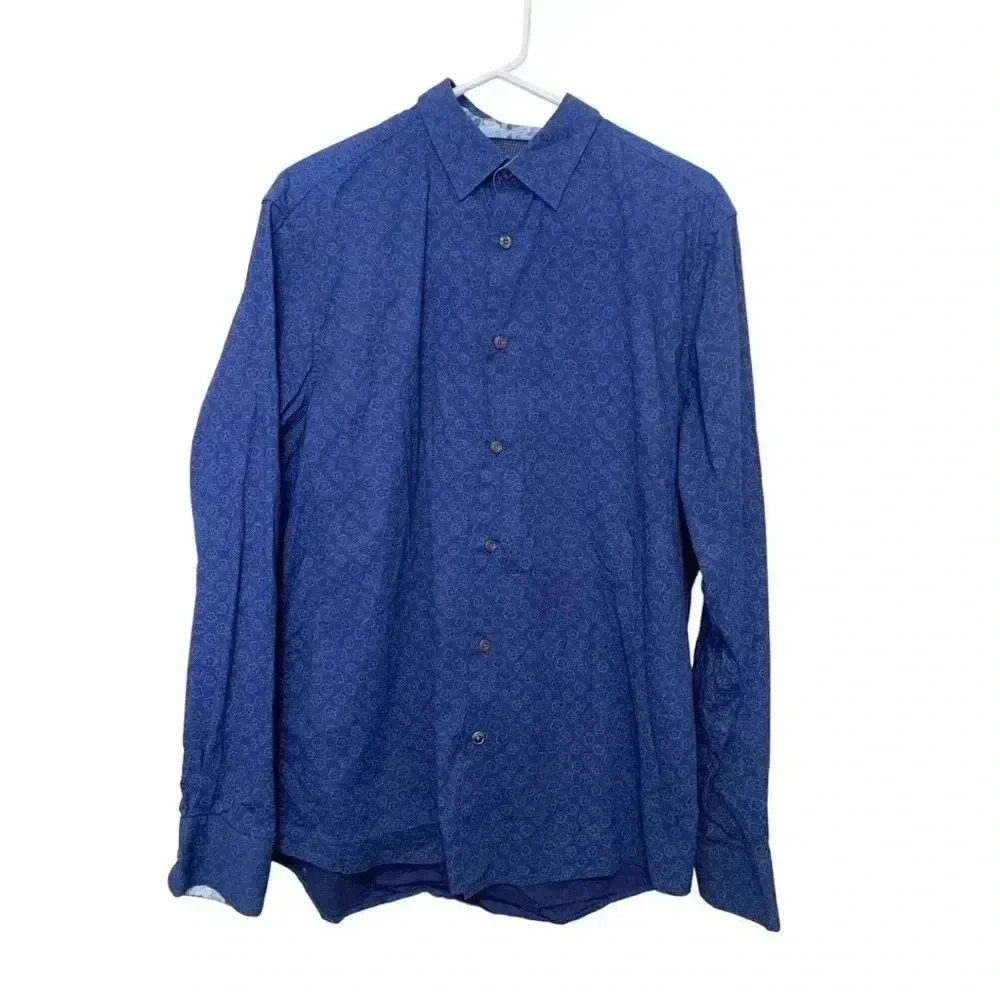 English Laundry Dark BlueStretch Button Down, Size 15 1/2, medium